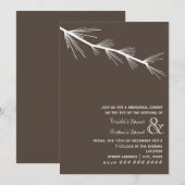 Pine Bough Brown rehearsal Dinner Invitation Kaart (Voorkant / Achterkant)