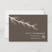 Pine Bough Brown Wedding R.S.V.P. RSVP Kaartje (Voorkant)