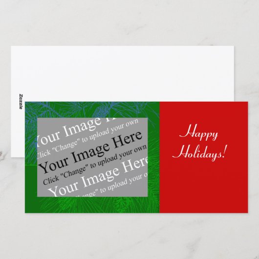 Pine Bough  fotokaart Sjabloon (Voorkant / Achterkant)