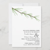 Pine Bough Rehearings Dinner Invitation Kaart (Voorkant)