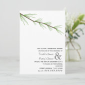 Pine Bough Rehearings Dinner Invitation Kaart (Staand voorkant)