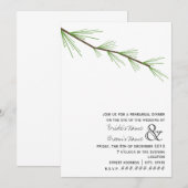 Pine Bough Rehearings Dinner Invitation Kaart (Voorkant / Achterkant)