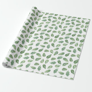 Pine Bough Waterverf Pattern Wrapping Paper Cadeaupapier