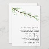 Pine Bough Wedding Invitation from Bride's ouders Kaart (Voorkant / Achterkant)