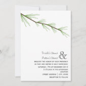 Pine Bough Wedding Invitation Kaart (Voorkant)