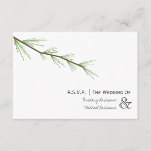 Pine Bough Wedding R.S.V.P. RSVP Kaartje