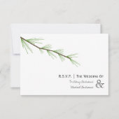 Pine Bough Wedding R.S.V.P. RSVP Kaartje (Voorkant)