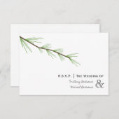 Pine Bough Wedding R.S.V.P. RSVP Kaartje (Voorkant / Achterkant)
