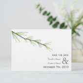 Pine Bough Wedding Save the Date (Staand voorkant)