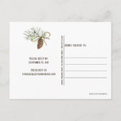 Pine Bough WreatPine Cones Bells String Cinnamon Briefkaart (Achterkant)