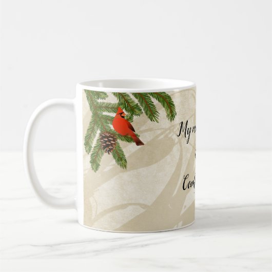 Pine Boughs Comfort and Joy Cardinaal Koffiemok (Links)