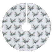 Pine Boughs Dusty Pink Stems Kerstboom Rok (Voorkant)