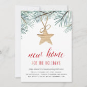 Pine Boughs Holiday Housewarming Party Uitnodiging (Voorkant)