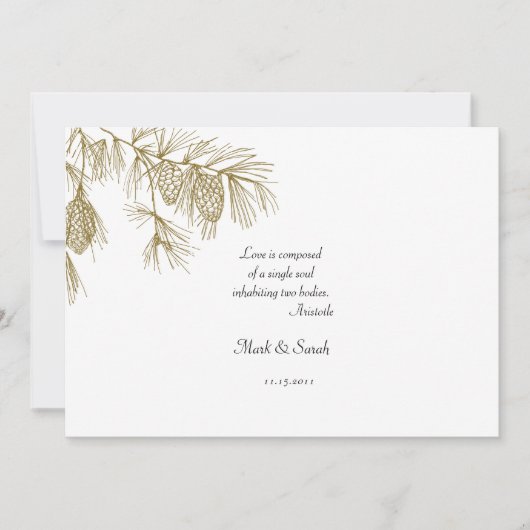 Pine Boughs Invitation 2 Kaart (Voorkant)
