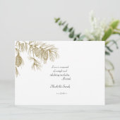 Pine Boughs Invitation 2 Kaart (Staand voorkant)