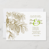 Pine Boughs Invitation 2 Kaart (Achterkant)