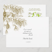 Pine Boughs Invitation 2 Kaart (Voorkant / Achterkant)