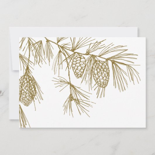 Pine Boughs Invitation Kaart (Voorkant)