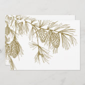 Pine Boughs Invitation Kaart (Voorkant / Achterkant)