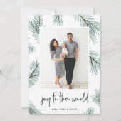 Pine Boughs | Kerst Fotokaart Feestdagenkaart (Voorkant)