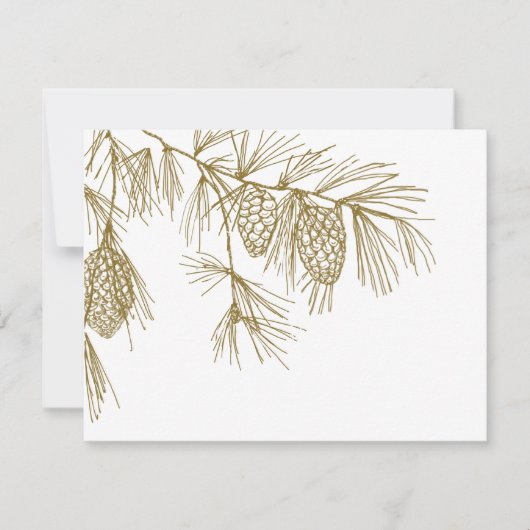 Pine Boughs RSVP Kaartje (Voorkant)
