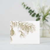 Pine Boughs RSVP Kaartje (Staand voorkant)