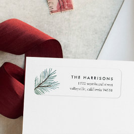 Pine Boughs | Terugkeeradres feestdag Etiket