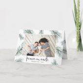 Pine Boughs | Vakantievisiefoto gevouwen Feestdagen Kaart (Voorkant)