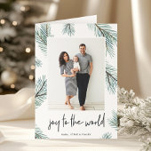 Pine Boughs | Vakantievisiefoto gevouwen Feestdagen Kaart