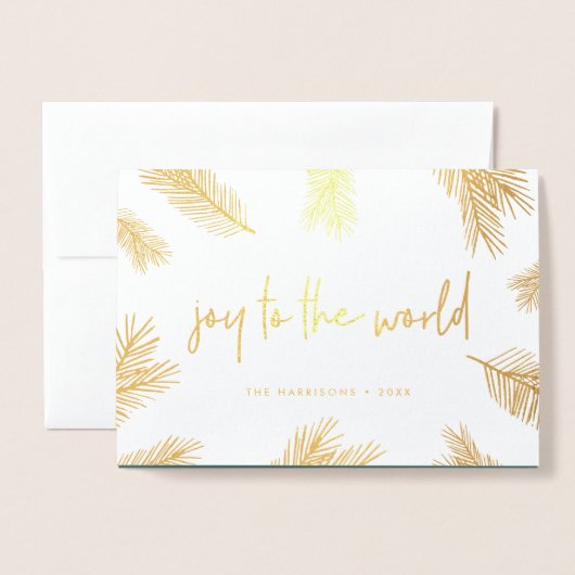 Pine Boughs | Vrijdag Foto Gold Folie Kaarten (Voorkant met envelop)