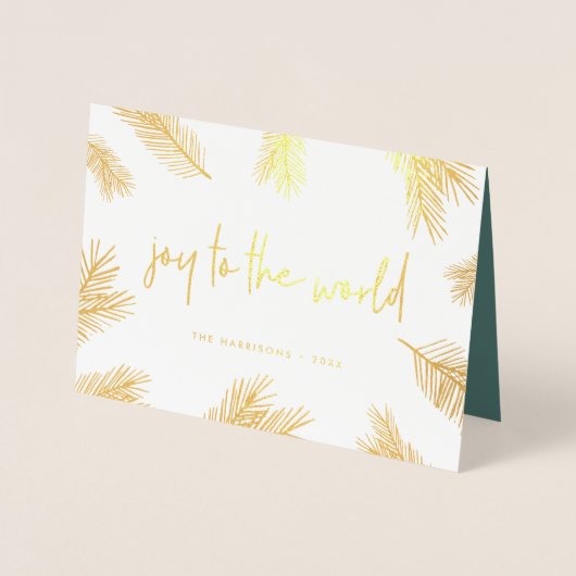 Pine Boughs | Vrijdag Foto Gold Folie Kaarten (Voorkant)