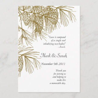 Pine Boughs Wedding Programme Programmakaart