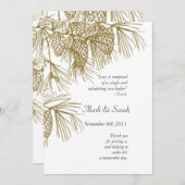 Pine Boughs Wedding Programme Programmakaart (Voorkant / Achterkant)