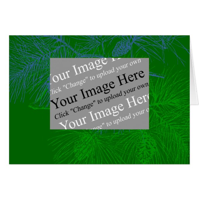 Pine Branch  Art Aangepaste Wenskaarten (Voorkant Horizontaal)