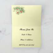 Pine Branch Custom Folded Invitations (Binnen)