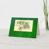 Pine Branch Custom Invitation Card (Voorkant)