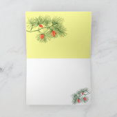 Pine Branch  Custom Wenskaarten Sjabloon (Binnen)