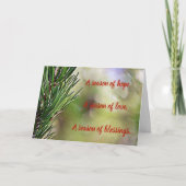 Pine Branch-kerstKaart Feestdagen Kaart (Voorkant)