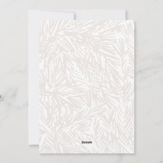 Pine Branch Lijst Feestdagenkaart (Achterkant)