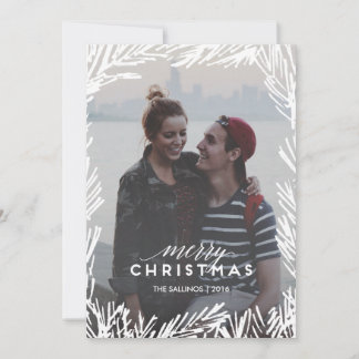 Pine Branch Lijst Feestdagenkaart