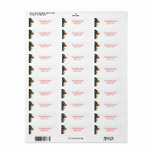 Pine Branch met Berries Retouradres Etiket (Full Sheet)