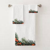 Pine Branch met bessen Badhanddoek Set Bad Handdoek (Insitu)