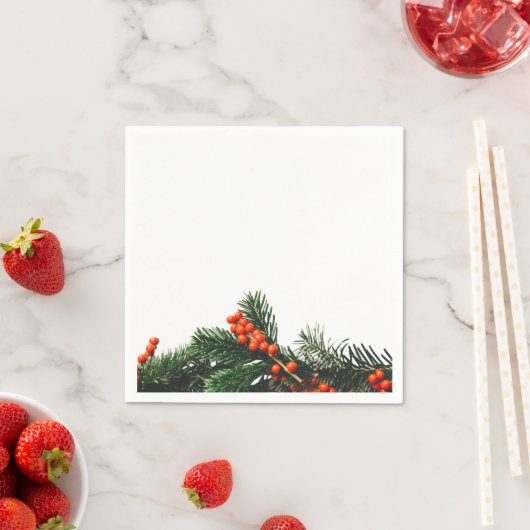 Pine Branch met bessen Groenen Servet (Insitu)