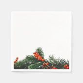 Pine Branch met bessen Groenen Servet (Voorkant)