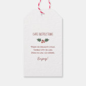 Pine Branch + Ornament - Handgemaakt met Liefde Cadeaulabel (Achterkant)
