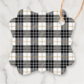 Pine Branch Tartan Gepersonaliseerde Kerstmis Bedankjes Labels (Achterkant)