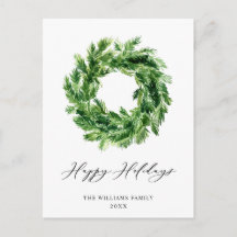 Pine Branch Wreath Christmas Holiday