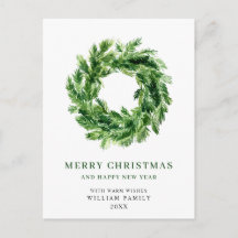 Pine Branch Wreath Christmas Holiday