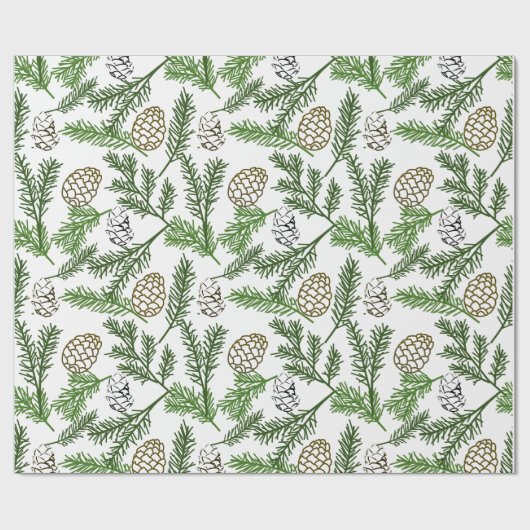 Pine Branches Cadeaupapier (Vlak)
