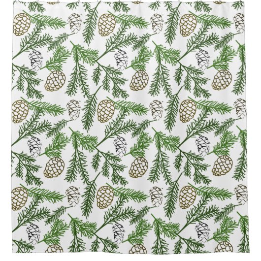 Pine Branches Douchegordijn (Voorkant)